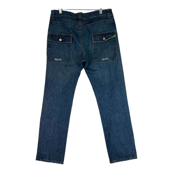 Vintage BLOCK 60 Men’s Blue Cotton Straight Leg Jeans US 33 Made in Italy | $500 - Picture 6 of 14